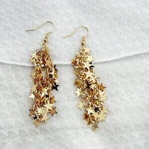 Gold Moon and Star Earrings, North Star Earrings, Celestial Earrings